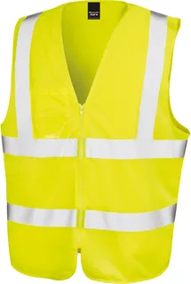 Result Safe Guard Core veiligheidshesje met rits in Fluorescent Yellow, voorkant