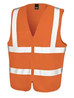 Result Safe Guard Core veiligheidshesje met rits in Fluorescent Orange, voorkant