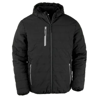 Result Recycled Gewatteerd gerecycled jack black compass in Black / Grey, voorkant