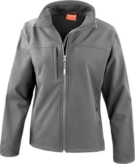 Result Dames klassiek softshell jack in Grey, voorkant