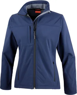 Result Dames klassiek softshell jack in Navy, voorkant