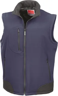Result Softshell Bodywarmer in Navy, voorkant