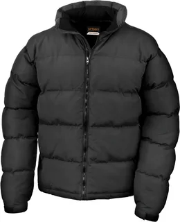 Result Recycled Holkam jack met donslook in Black, voorkant