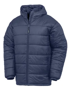 Result Recycled Recycled down parka in Navy, voorkant
