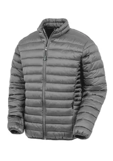 Result Recycled Gerecycled gewatteerd jack zonder capuchon in Frost grey, voorkant