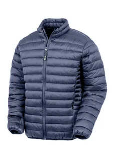 Result Recycled Gerecycled gewatteerd jack zonder capuchon in Navy, voorkant