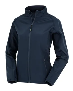 Result Recycled Gerecycled damessoftshelljas in Navy, voorkant