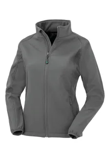 Result Recycled Gerecycled damessoftshelljas in Workguard Grey, voorkant