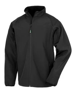 Result Recycled Gerecyclede herensoftshelljas in Black, voorkant