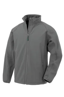 Result Recycled Gerecyclede herensoftshelljas in Workguard Grey, voorkant