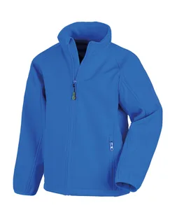 Result Recycled 2-laags gerecycled softshell kind in Royal, voorkant