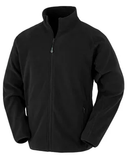 Result Recycled Gerecycled thermisch fleecevest in Black, voorkant
