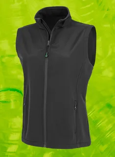 Result Recycled Gerecycleerde dames softshell-bodywarmer in Black, voorkant