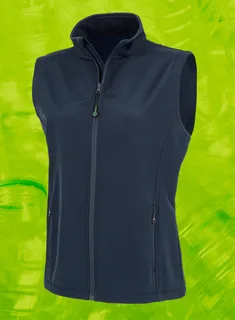 Result Recycled Gerecycleerde dames softshell-bodywarmer in Navy, voorkant