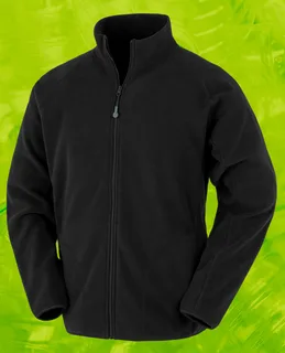 Result Recycled Microfleecevest in Black, voorkant