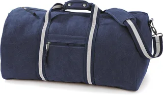 Quadra Vintage canvas weekend bag in Vintage Oxford Navy, voorkant