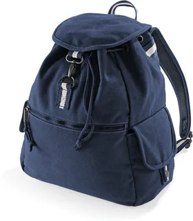 Quadra Vintage canvas rugzak in Vintage Oxford Navy, voorkant