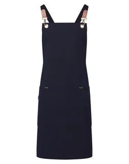 Premier Bib apron with crossed CLIP 'N' CLASP back straps in Navy, voorkant