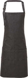 Premier Halterschort met bovenstuk "Denim" in Black Denim, voorkant