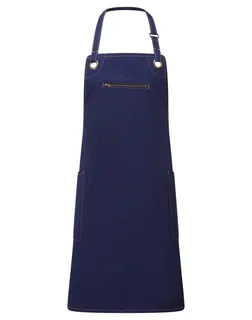Premier Eco-friendly contrasting apron ‘Barley’ in Navy / Camel, voorkant