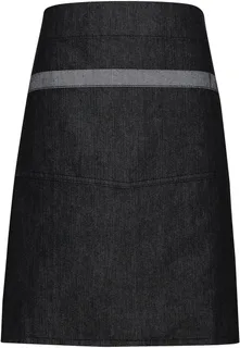 Premier Domain - Contrast denim heupschort in Black Denim, voorkant