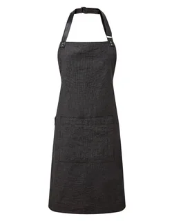 Premier ‘Annex’ bib apron in Black, voorkant