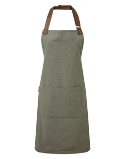Premier ‘Annex’ bib apron in Moss, voorkant