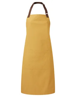 Premier ‘Annex’ bib apron in Mustard, voorkant