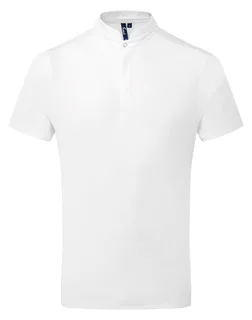 Premier Coolchecker Essential kokspolo met korte mouwen in White, voorkant
