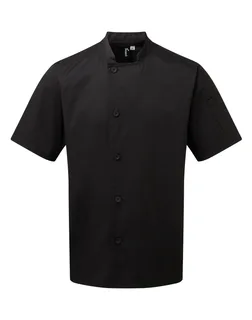 Premier Koksjasje met korte mouwen “Essential” in Black, voorkant
