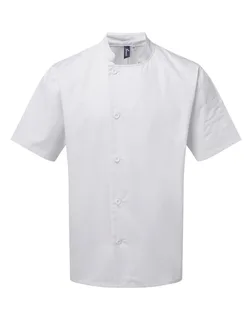 Premier Koksjasje met korte mouwen “Essential” in White, voorkant