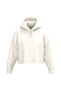 Proact Ladies' crop hooded sweatshirt in Coconut Milk, voorkant
