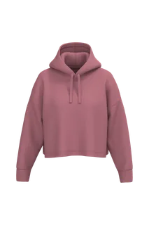 Proact Ladies' crop hooded sweatshirt in Antique Rose, voorkant