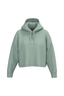 Proact Ladies' crop hooded sweatshirt in Sage, voorkant