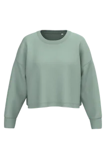 Proact Ladies' crew neck crop sweatshirt in Sage, voorkant