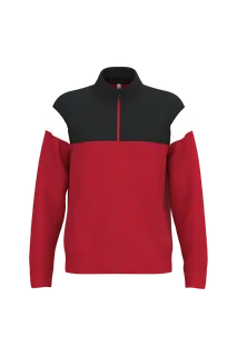 Proact Adult zipped tracksuit jacket in Sporty Red / Black, voorkant
