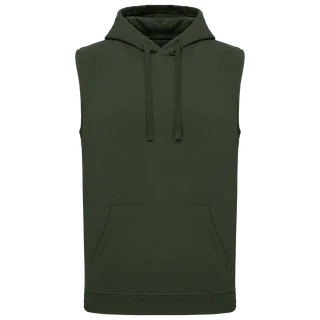 Proact Unisex mouwloze hoodie in Sporty Khaki, voorkant