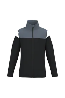 Proact Kinder trainingsjasje met rits in Black / sporty grey, voorkant