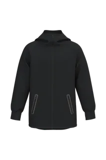 Proact Kids' performance hooded jacket in Black, voorkant