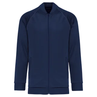 Proact Unisex trainingsjasje met rits en biesje in Sporty Navy, voorkant