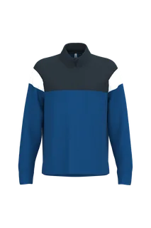 Proact Adult zipped neck training top in Dark Royal Blue / Navy, voorkant