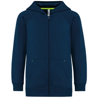 Proact Kinder sweatvest met capuchon in Sporty Navy, voorkant
