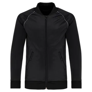 Proact Kids zipped tracksuit top with piping in Black, voorkant