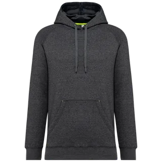 Proact Unisex Sweater met capuchon in Dark Grey Heather, voorkant