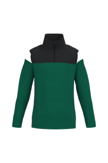 Proact Trainingssweater 1/4 rits kind in Dark Green / Black, voorkant