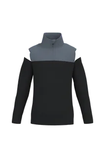 Proact Trainingssweater 1/4 rits kind in Black / sporty grey, voorkant