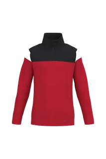 Proact Trainingssweater 1/4 rits kind in Sporty Red / Black, voorkant