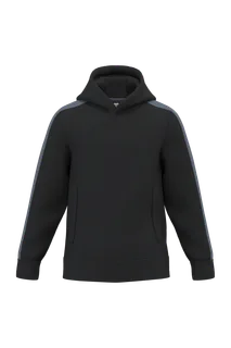 Teamwear hoodie voor kinderen in Black / sporty grey, voorkant
