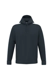 Uniseks teamwear hoodie in Navy / White, voorkant