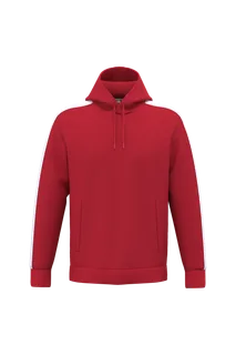 Uniseks teamwear hoodie in Sporty Red / White, voorkant